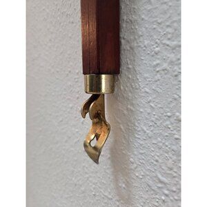 Vintage Exec-U-Toy Solid Walnut Bottle & Can Opener 24" Mid Century Bar Tool